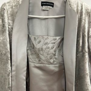 Valerie Embellished Satin Gown (Dark Silver) main image 0